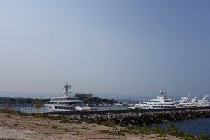 Modest yachts in Antibes