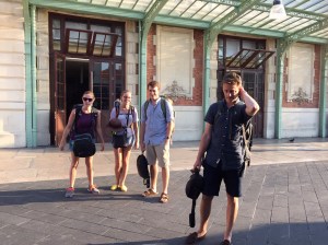 At the station
